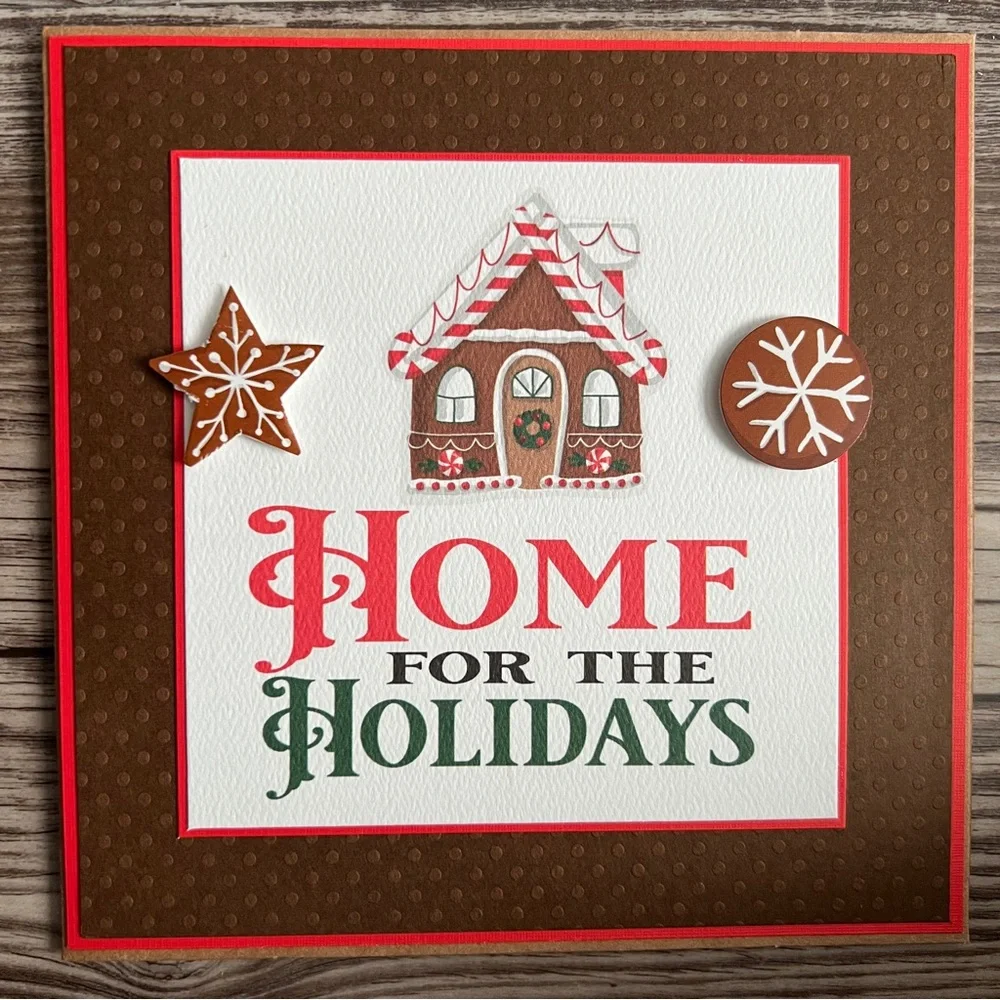 Handmade Christmas Holiday Greeting Cards Set of 12 5.5”x5.5” With Envelopes